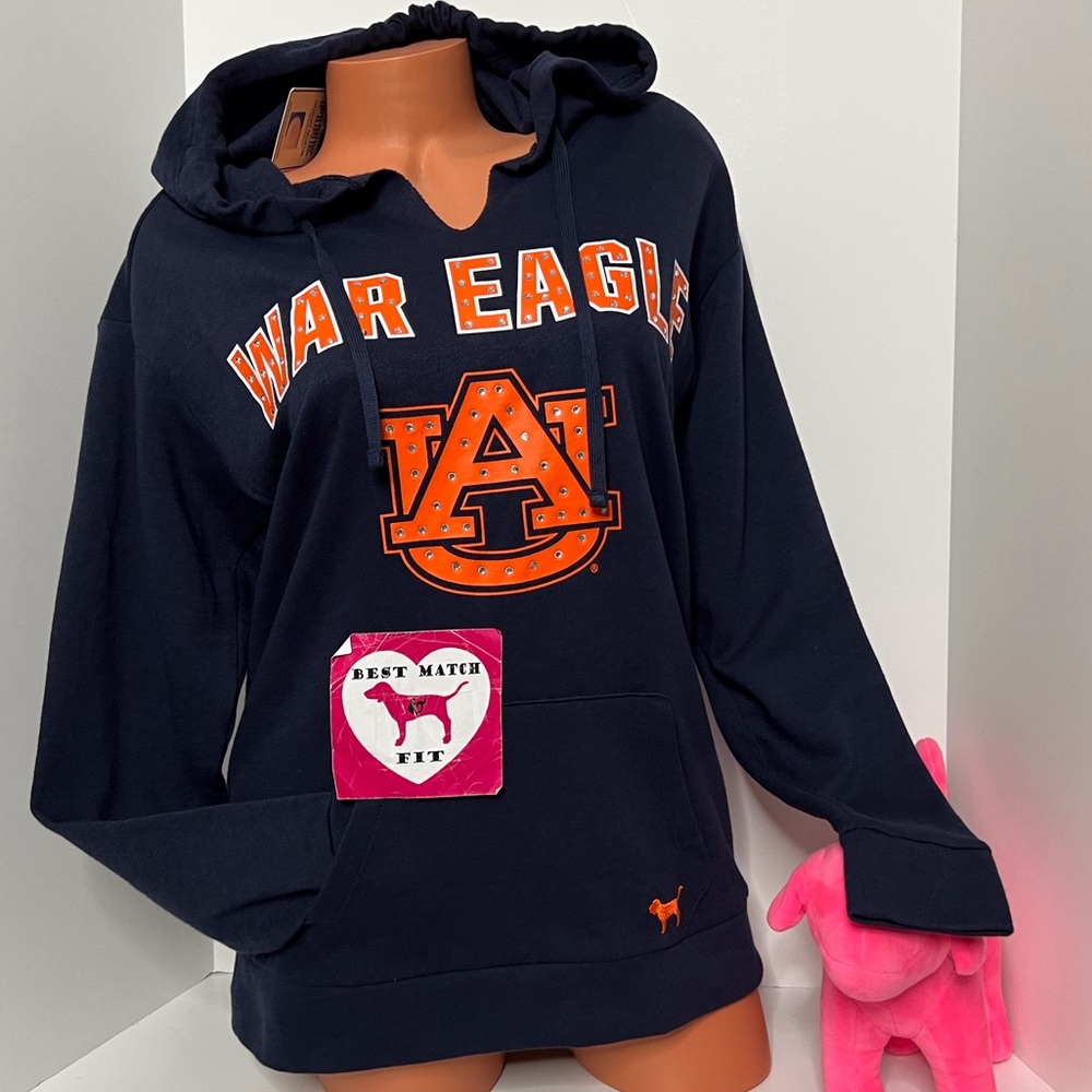 Victoria’s Secret PINK XS Logo Auburn University Crystal Embellished Hoodie